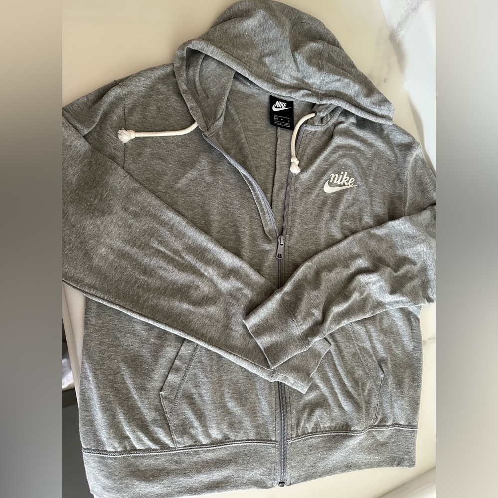 Nike Women's Gray Zip-Up Hoodie